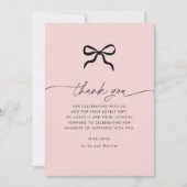 Elegant minimal boog Baby shower dank u Bedankkaart (Voorkant)