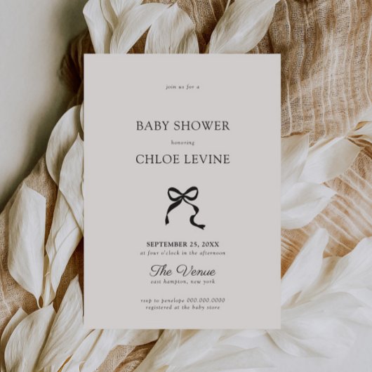 Elegant minimal boog Baby shower Kaart