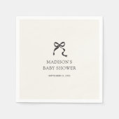 Elegant minimal boog Baby shower Servet (Voorkant)