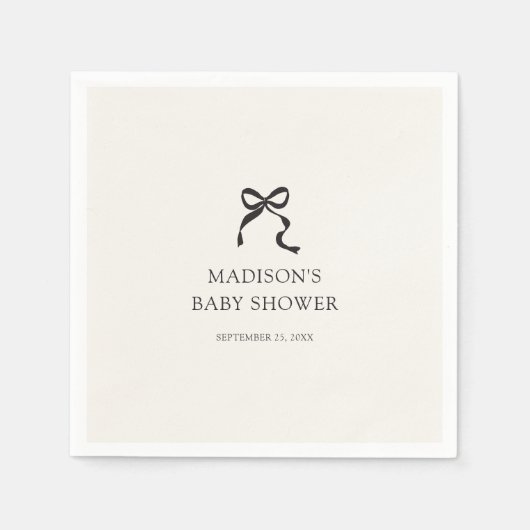 Elegant minimal boog Baby shower Servet (Voorkant)