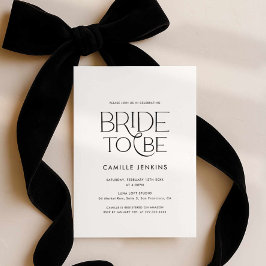 Elegant Minimal Bridal Shower Invitation Kaart
