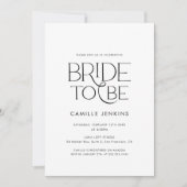 Elegant Minimal Bridal Shower Photo Invitation Kaart (Voorkant)