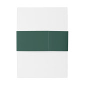 Elegant minimal Brunswick Green Modern Wedding IV Uitnodigingen Wikkel (Achterkant Voorbeeld)