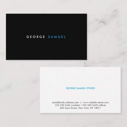 Elegant Minimal Business Branding Visitekaartje (Voorkant / Achterkant)