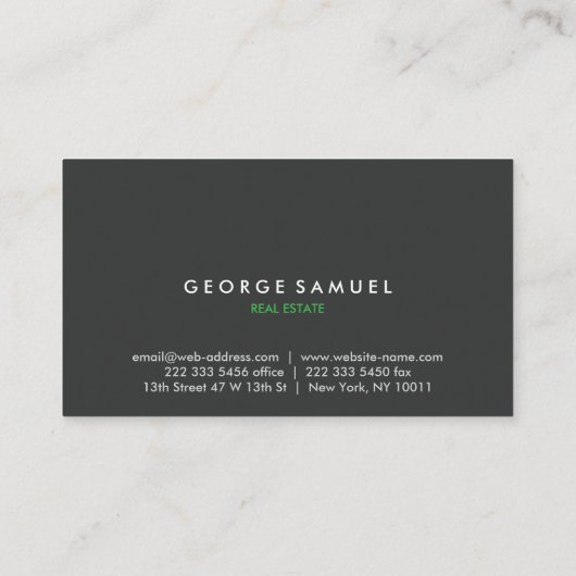 Elegant Minimal Business Branding Visitekaartje (Achterkant)