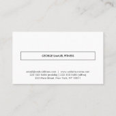Elegant Minimal Business Branding Visitekaartje (Achterkant)