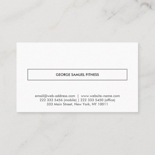 Elegant Minimal Business Branding Visitekaartje (Achterkant)