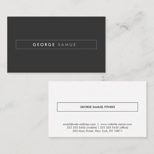Elegant Minimal Business Branding Visitekaartje (Voorkant / Achterkant)
