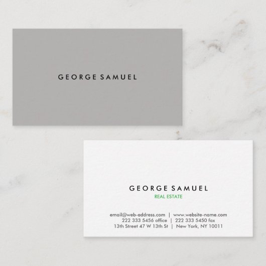 Elegant Minimal Business Branding Visitekaartje (Voorkant / Achterkant)