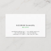 Elegant Minimal Business Branding Visitekaartje (Achterkant)