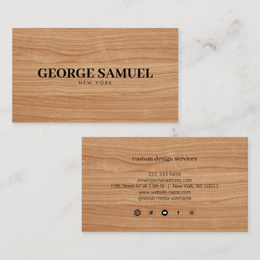 Elegant Minimal Business Branding Visitekaartje (Voorkant / Achterkant)