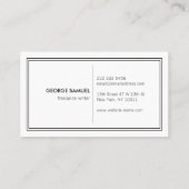 Elegant Minimal Business Branding Visitekaartje (Achterkant)