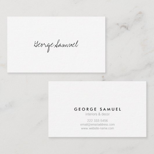 Elegant Minimal Business Branding Visitekaartje (Voorkant / Achterkant)