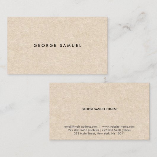 Elegant Minimal Business Branding Visitekaartje (Voorkant / Achterkant)