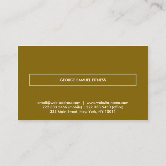 Elegant Minimal Business Branding Visitekaartje (Achterkant)