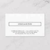 Elegant Minimal Business Branding Visitekaartje (Achterkant)
