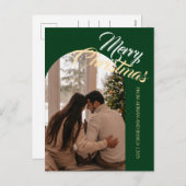 Elegant Minimal Christmas | Modern Family 1 Photo Feestdagenkaart (Voorkant / Achterkant)