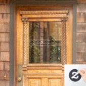 Elegant Minimal Christmas Personalized Family Name Raamsticker (Huis Deur)