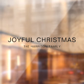 Elegant Minimal Christmas Personalized Family Name Raamsticker (Vel 2)