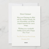 Elegant Minimal Christmas Tree Card Feestdagenkaart (Achterkant)