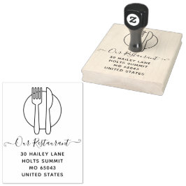 Elegant Minimal Classy Restaurant Professional Rubberstempel