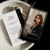 Elegant Minimal Consulting Coach Photo QR Code Visitekaartje