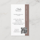 Elegant Minimal Consulting Coach Photo QR Code Visitekaartje (Achterkant)