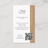 Elegant Minimal Consulting Coach Photo QR Code Visitekaartje (Achterkant)