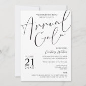 Elegant Minimal Corporate Fundraiser Gala Dinner Kaart (Voorkant)