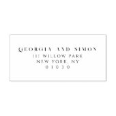 Elegant Minimal Couples Wedding Return Address Zelfinktende Stempel (Design)