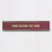 Elegant Minimal Design Uw aangepaste tekst hier Ho Deurbordje (Voorkant)