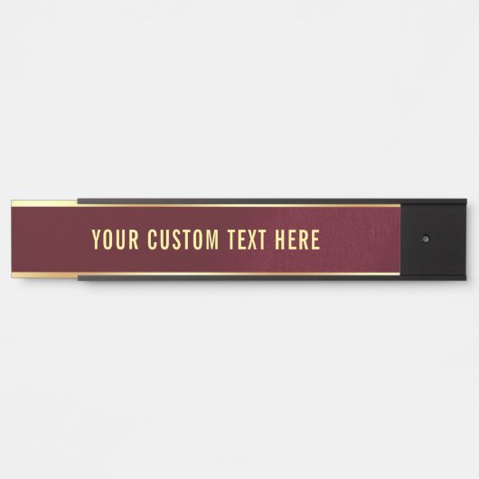 Elegant Minimal Design Uw aangepaste tekst hier Ho Deurbordje (Voorkant)