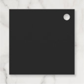 Elegant Minimal Eerie Black Modern Wedding Bedankjes Labels (Achterkant)