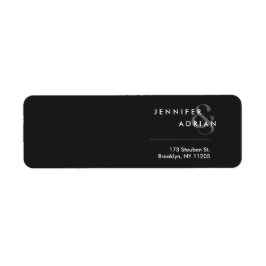 Elegant Minimal Eerie Black Modern Wedding Etiket