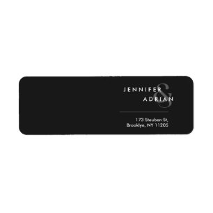 Elegant Minimal Eerie Black Modern Wedding Etiket