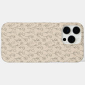 Elegant Minimal Floral Line Pattern Case-Mate iPhone Case (Achterkant (horizontaal))