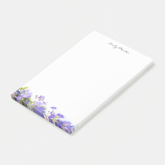 Elegant, minimal floral Personalized Post-it® Notes (Schuin)
