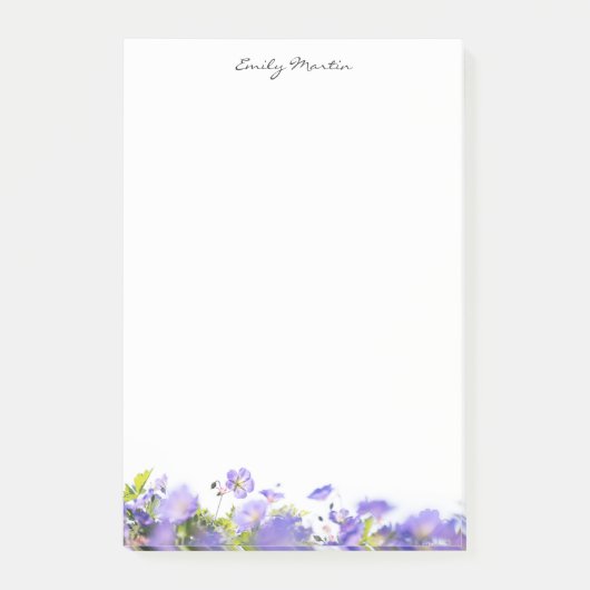 Elegant, minimal floral Personalized Post-it® Notes (Voorkant)