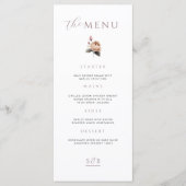 Elegant Minimal Floral Roos Het menu (Voorkant)