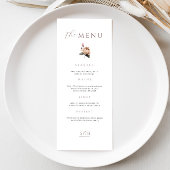 Elegant Minimal Floral Roos Het menu