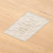 Elegant Minimal Floral Wedding  Acryl Uitnodigingen (Laagn)