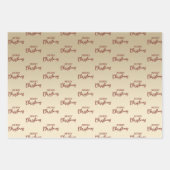 Elegant Minimal Gold Merry Kerstmis Inpakpapier Vel (Voorkant 3)