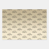 Elegant Minimal Gold Merry Kerstmis Inpakpapier Vel (Voorkant 2)