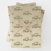 Elegant Minimal Gold Merry Kerstmis Inpakpapier Vel (In situ)