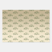 Elegant Minimal Gold Merry Kerstmis Inpakpapier Vel (Voorkant)