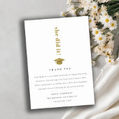 Elegant Minimal Gold Typography Gradup Bedankkaart