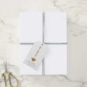 Elegant Minimal Gold Typography Gradup Cadeaulabel (Met Touw)