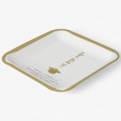 Elegant Minimal Gold Typography Gradup Papieren Bordje (Gebogen)