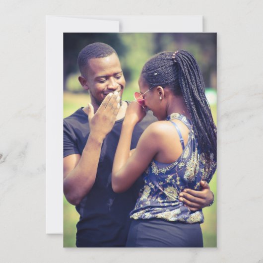 Elegant Minimal Gold Wedding Save the Date Invitat Kaart (Achterkant)