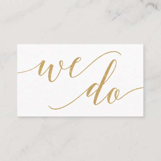 Elegant Minimal Gold Wedding Website Insteekkaart Informatiekaartje (Achterkant)